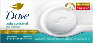 Dove Sabonete em Barra Pele Sensível 90g 6 Unidades