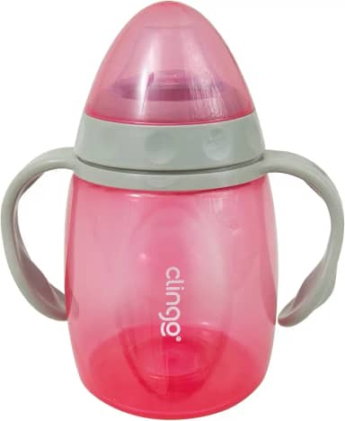 Copo Com Alças E Bico Em Silicone Colors Rosa, Clingo, Rosa