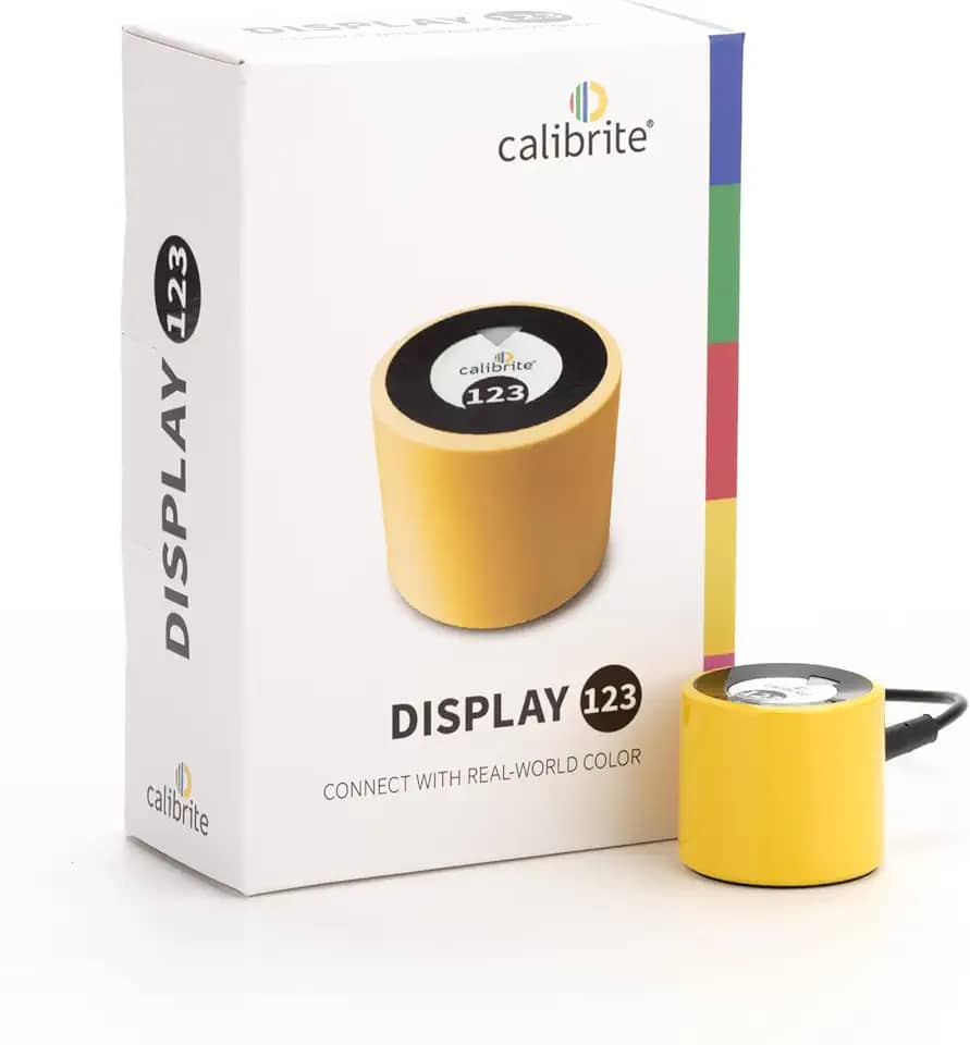 Calibrite Display 123 - Ferramenta de calibração de monitor fácil de usar para cores precisas em configurações de tela única ou dupla