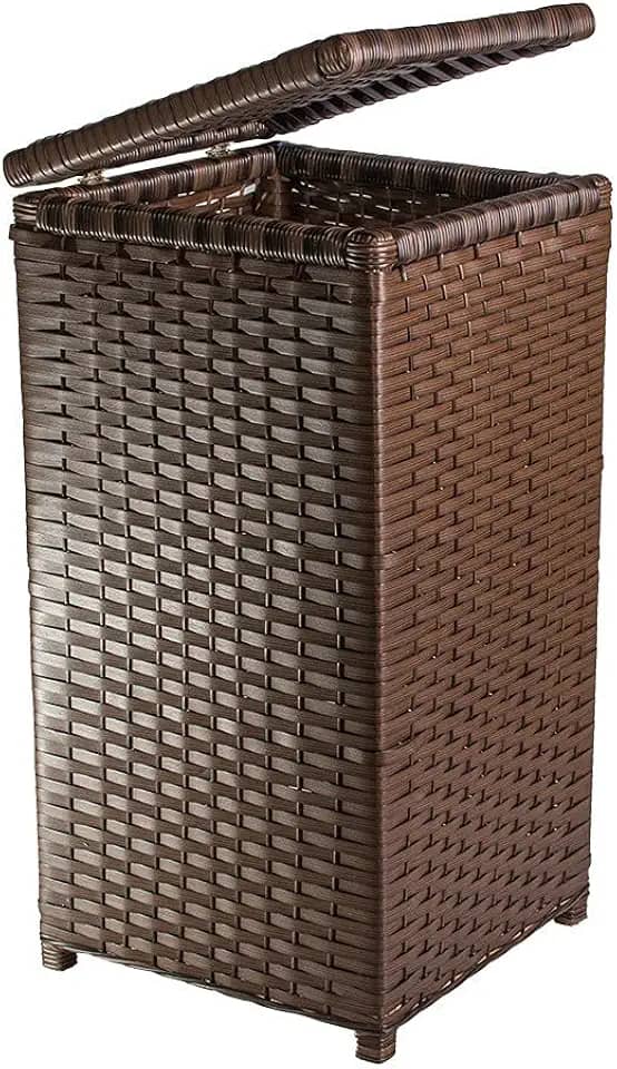 Cesto de Roupa Roupeiro Fibra Sintética 30x30x60 Palha Indiana