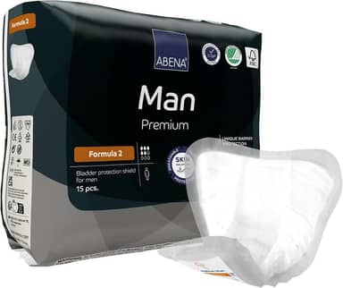 Abena Man Premium Incontinence Guards, (tamanhos 0 a 2) Fórmula 2, 15 unidades