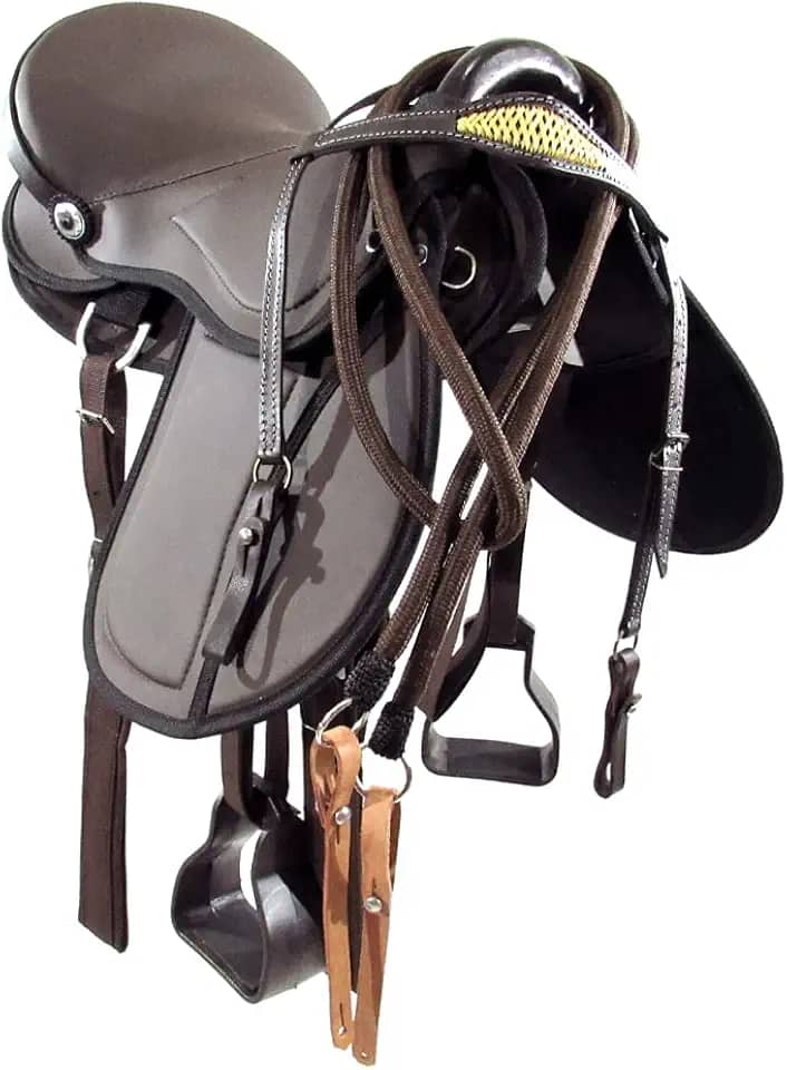 Sela Australiana Marrom Lisa Completa 16 Polegadas Cavalgada