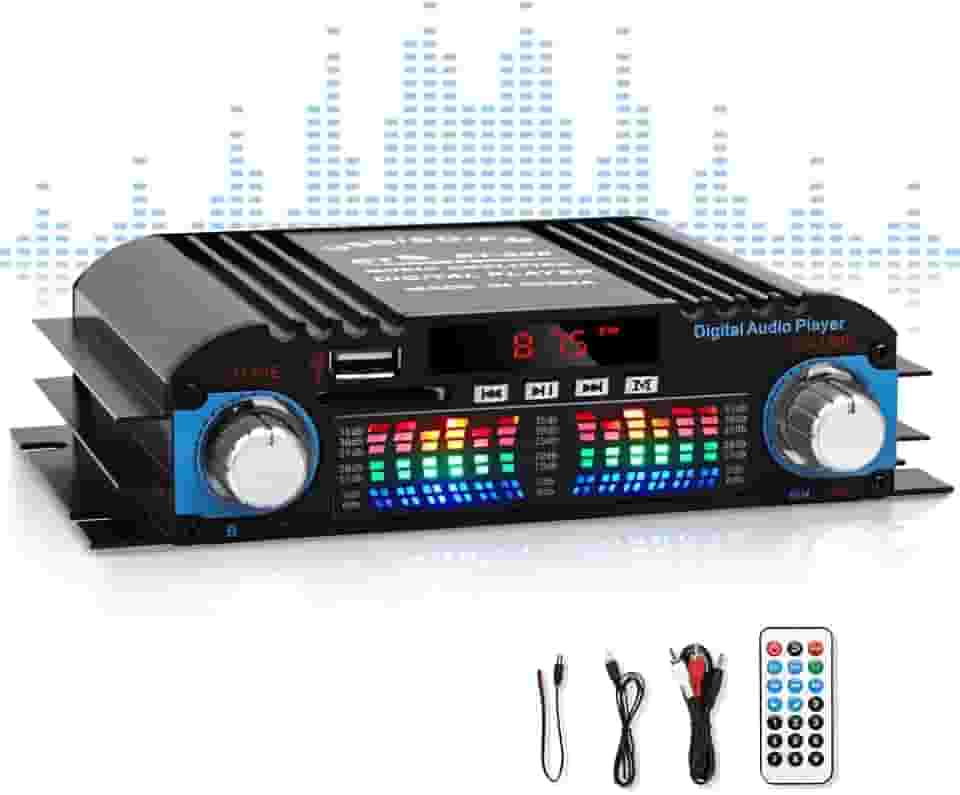 Mini Amplificador de Potência de áudio Profissional, Placa Amplificadora de Potência Estéreo, Mini Amplificador de som Áudio, HiFi Amplificador Digital Plac de Áudio, 60WX4