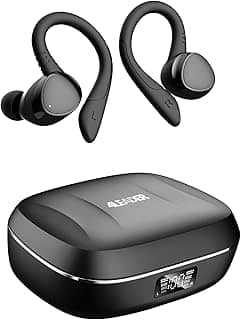 Fone de Ouvido Bluetooth com Microfone e Cancelamento de Ruído Ativo - 4Leader, à Prova D'água e com até 20 Horas de Reprodução - Melhor Escolha para Esportes e Atividades ao Ar Livre - Preto