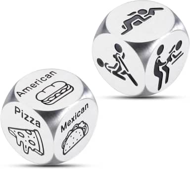 Aniversário de 1º ano, presente de casamento de 1º aniversário para ele, dados de comida, presentes de casal de aniversário de um ano, presentes de namoro de 1 ano para ela, presentes para aniversário