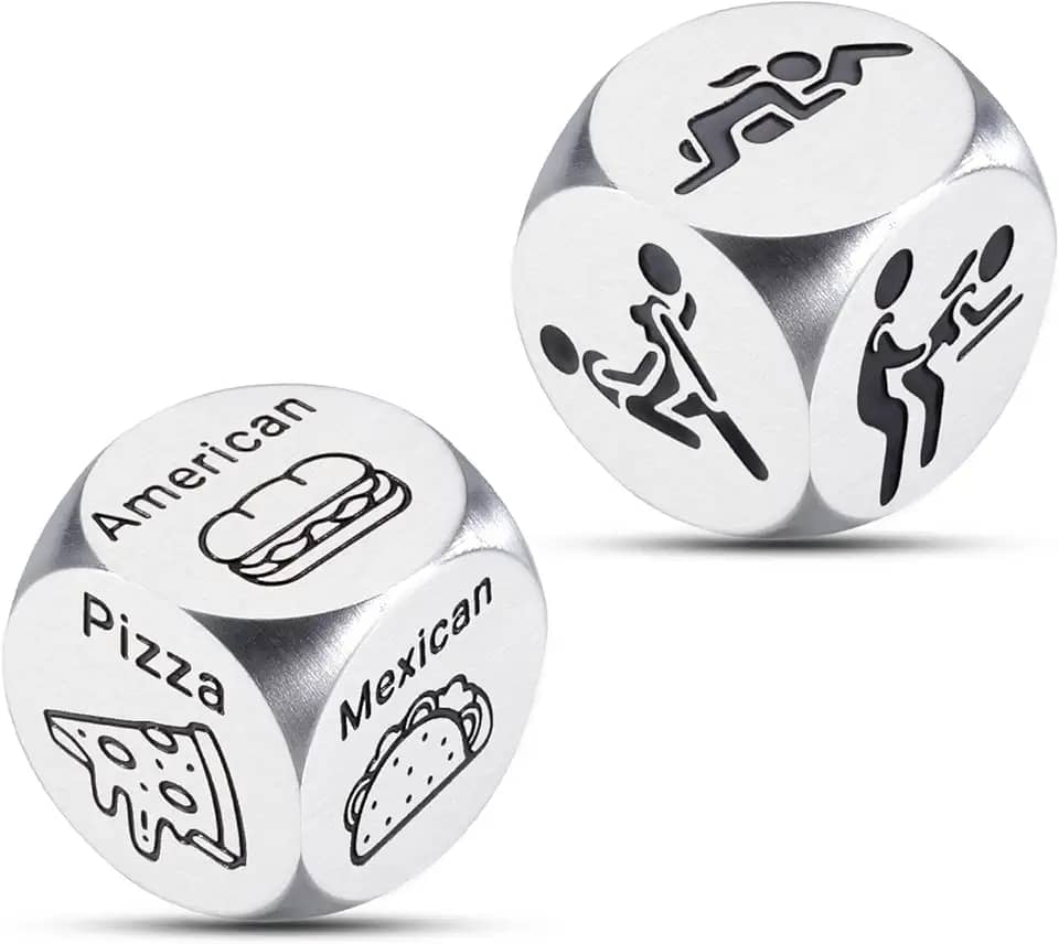 Aniversário de 1º ano, presente de casamento de 1º aniversário para ele, dados de comida, presentes de casal de aniversário de um ano, presentes de namoro de 1 ano para ela, presentes para aniversário