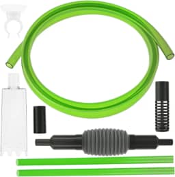 Sifão a vácuo de aquário, kit de limpador de sifão a vácuo de aquário de PVC com mangueira longa de 1,8 m, ferramenta de limpeza manual de cascalho de controle preciso, sifão de bomba manual para