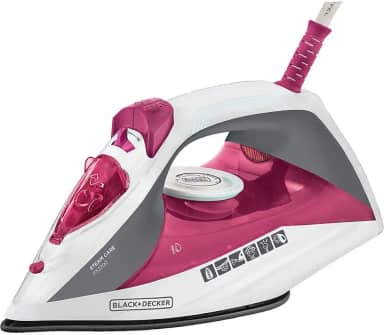 BLACK+DECKER Ferro de Passar Roupa, com Vaporizador com Base Antiaderente, Rosa, Modelo FX2200, 110V