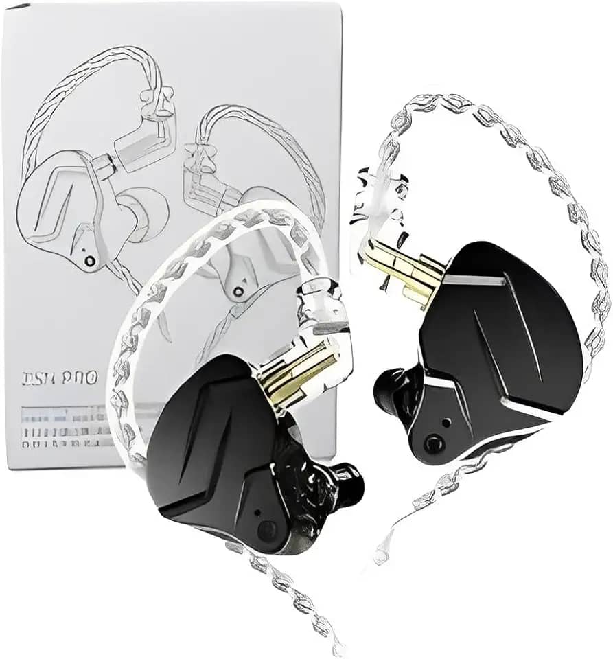 Fone de Ouvido Profissional KZ ZSN Pro X Intra-auricular, Driver Híbrido, Cabo Destacável, Original - Excelência em Som para Músicos e Cantores - Modelo 2024 - AlverSun (PRETO)