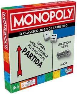 Monopoly Jogo de tabuleiro para a família, jogos de estratégia, 2 a 6 jogadores, jogos para crianças