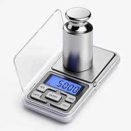 Mini Balança Digital de Precisão Portátil de Bolso 0,1g a 500g com Função Tara, Visor LED Iluminado – Ideal para Joias, Ouro, Prata, Alimentos, Ervas, Temperos e Laboratório