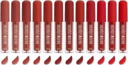 Batom Ovo Líquido Matte Vivai Alta Pigmentação Longa Duração Não Transfere Efeito Aveludado 12 Cores Lindas (Cor 9, 2,5 ml)