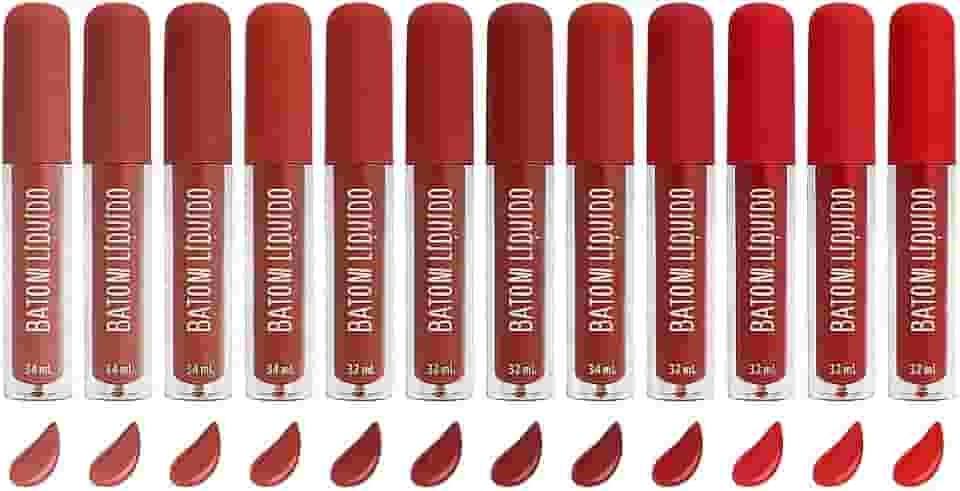 Batom Ovo Líquido Matte Vivai Alta Pigmentação Longa Duração Não Transfere Efeito Aveludado 12 Cores Lindas (Cor 9, 2,5 ml)