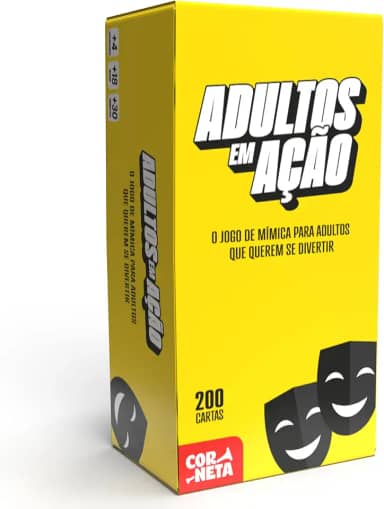 Adultos em Ação, Jogo de Mímica para Adultos, Perfeito para Aniversários, Encontros com amigos, Churrascos, Aniversários, 2-10 Jogadores