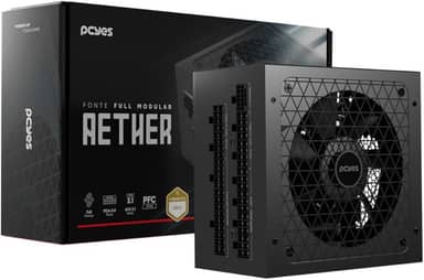 FONTE GAMER PCYES AETHER 1000W FULL MODULAR CYBENETICS GOLD PCIE 5.0 ATX 3.1-1000WFMG