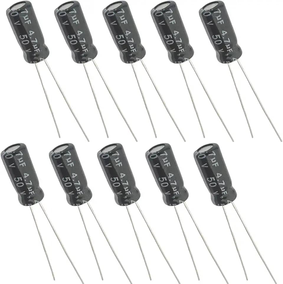 Capacitor Eletrolítico 4,7uF 50V - Kit 10 Peças