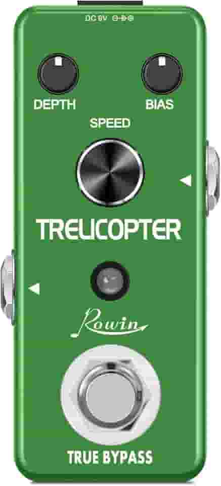 Rowin Pedal de Tremolo para Guitarra Trelicopter Effects