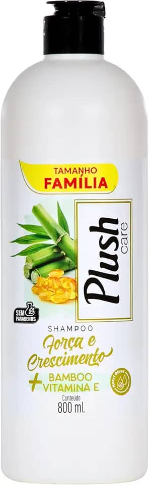 Zoopers Shampoo Para Cabelos Força E Crescimento Bamboo + Vitamina E Plush Care 800Ml Verde