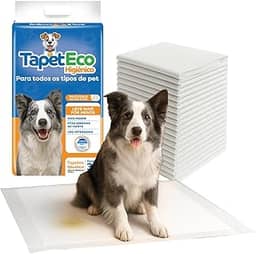Tapete Higiênico para Cachorro Pet Cães 30 Unidades 90x60 Com Fitas Adesivas Antivazamentos Ultra Absorção 6 Camadas Anti Odores Descartável TapetEco Mec G Pet