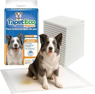 Tapete Higiênico para Cachorro Pet Cães 30 Unidades 90x60 Com Fitas Adesivas Antivazamentos Ultra Absorção 6 Camadas Anti Odores Descartável TapetEco Mec G Pet