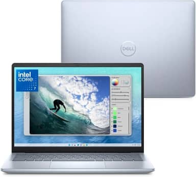 Notebook Dell Inspiron I14-I150U-M70 14" FHD+ Intel® Core™ 7 150U 16GB 1TB SSD Win 11 Prata Gelo