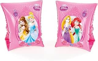 Bestway, Boia De Braço Infantil Princesas com Válvulas de Segurança 100% PVC, Rosa