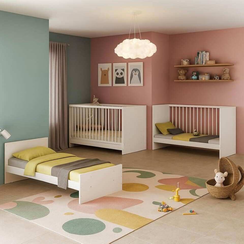 Berço 3 em 1 COM COLCHÃO INCLUSO Multimóveis Mp0527gc Branco / 3 ANOS DE GARANTIA