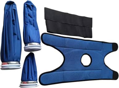 Newmind Sacos de gelo 28 cm, 22,8 cm, 15,2 cm, com suporte flexível, ajustável, reutilizável para lesões no joelho, perna, ombro, contusões