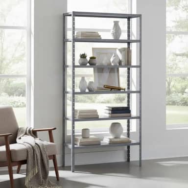 Estante De Aço Cinza Armário Industrial 6 Bandejas 190x90x27cm Prateleira Cozinha Almoxarifado Quarto Lavanderia