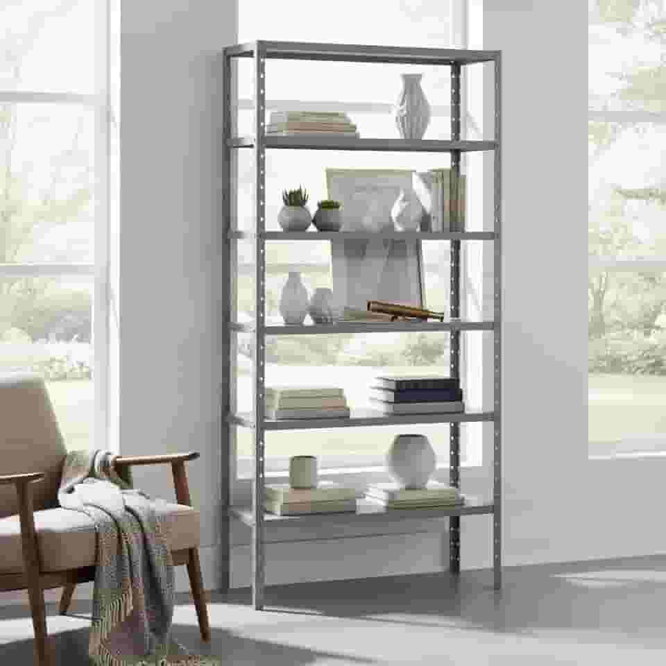 Estante De Aço Cinza Armário Industrial 6 Bandejas 190x90x27cm Prateleira Cozinha Almoxarifado Quarto Lavanderia