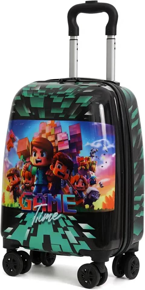 Mala Infantil Escolar/Viagem Com Giro 360º Skeet Resistente Verde