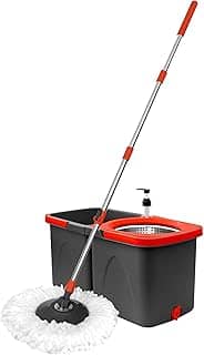 Mop Giratorio Duo - dois baldes separados - Vermelho e Cinza - Powermaid