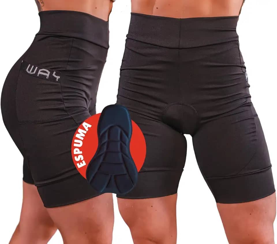 Bermuda de Ciclismo Feminina Com Forro em Espuma Short Alta Densidade