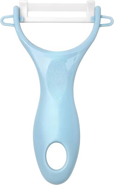 Descascadores de legumes para cozinha - Descascador de batata/cenoura com cabo ergonômico e lâmina afiada - Descascador em Y de cerâmica - Fatiador para vegetais, frutas