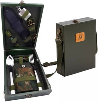 Kit De Camping, Sobrevivencia tatico E Escalada C/Utensílios a Cor Verde