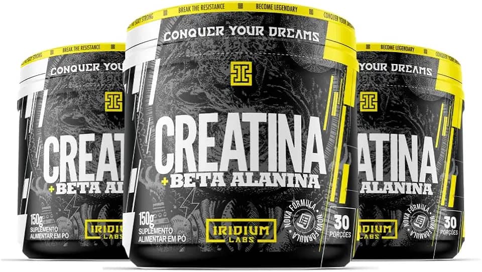 Kit 3x Creatina c/Beta Alanina 150g - Iridium Labs