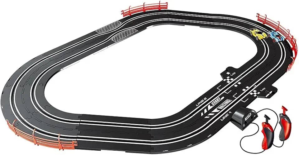 Auto Pista Turbo Run Cicuito 3 Formatos com 2 Carrinhos, DM Toys