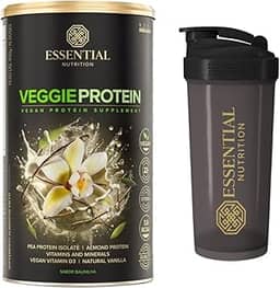 Veggie Whey Protein - Essential Nutrition - Vanilla (Baunilha) + Coqueteleira Oficial (Proteína Isolada vegana/vegetariana)