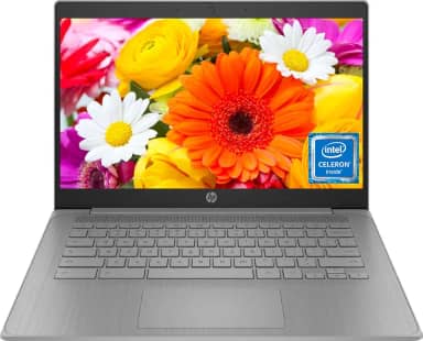 HP Laptop Chromebook HD de 14 polegadas para estudantes, Intel Quad-Core N4120 (> N4020), 4 GB de RAM, 64 GB eMMC, WiFi, webcam, HDMI, USB-A e C, 14 horas de vida útil da bateria, ZOOM, Chrome OS,