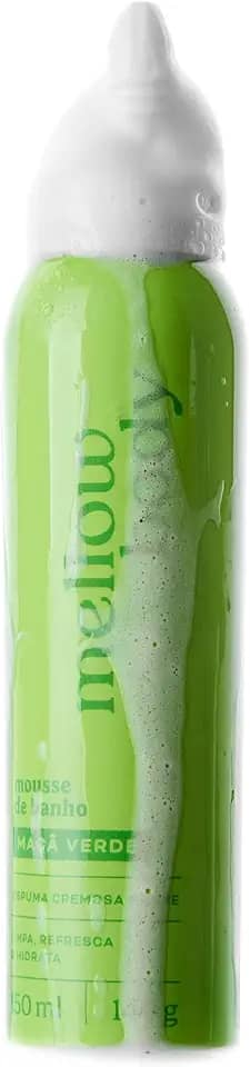 Mellow Mousse de Maçã Verde, Espuma de Banho, Hidrata e Limpa a Pele, Vegano e Cruelty-Free, 150ml