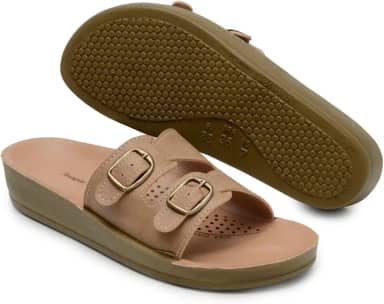 Sandália Ortopédica Feminina Conforto Dores Nos Pés Original (AREIA, BR, Adulto, Numérico, 37)