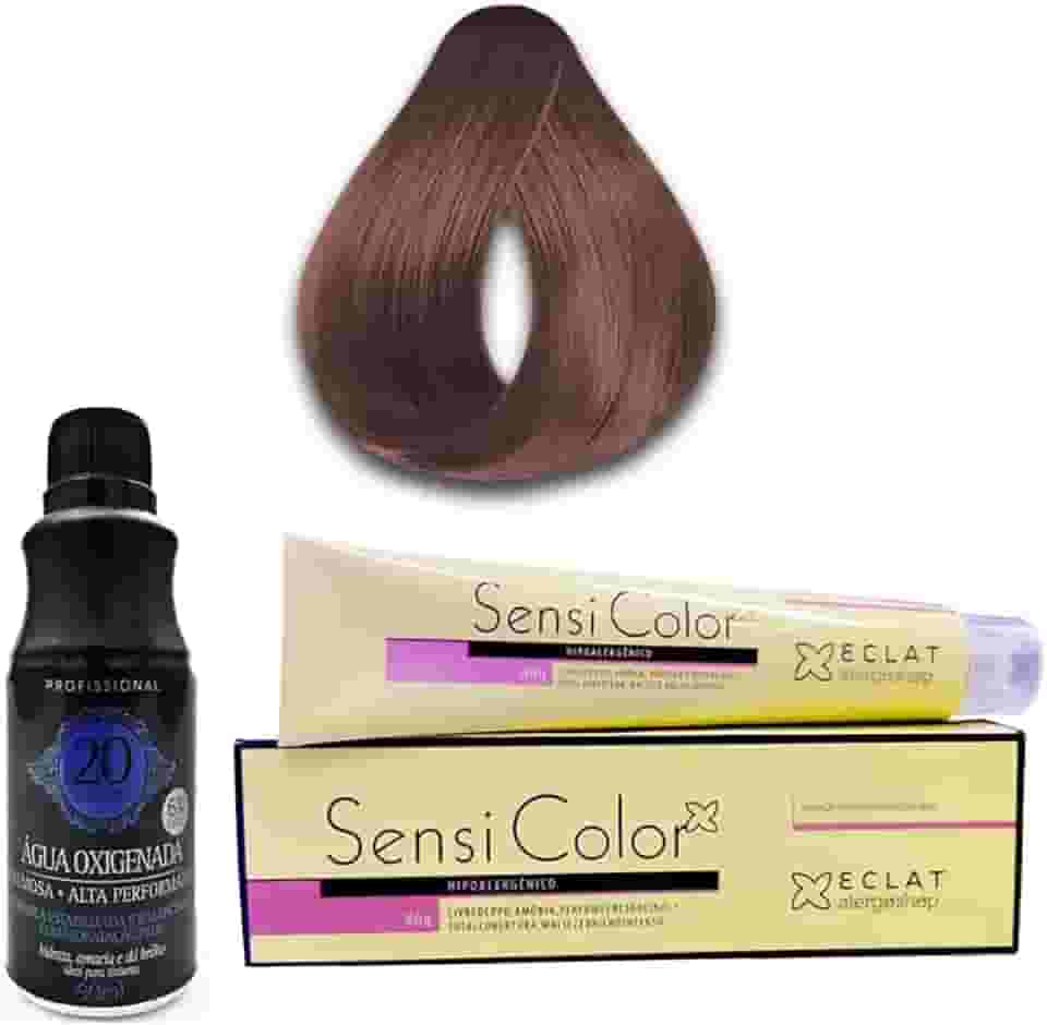 Tinta Hipoalergência Sensi Color Cor Chocolate 6.7 e Água Oxigenada 20 volumes