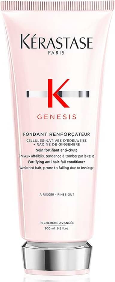Kérastase Genesis Fondant Renforçateur, Condicionador Antiqueda Fortificante com Células de Edelweiss e Raiz de Gengibre para Cabelos Normais a Finos, 200ml