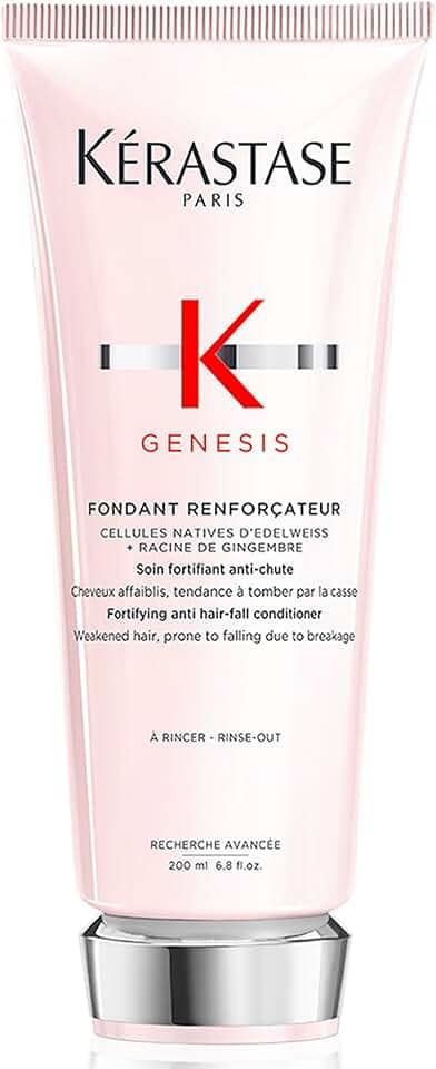 Kérastase Genesis Fondant Renforçateur, Condicionador Antiqueda Fortificante com Células de Edelweiss e Raiz de Gengibre para Cabelos Normais a Finos, 200ml