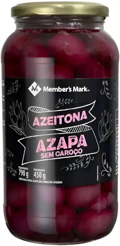 Azeitonas Pretas Azapa Sem Caroço Premium 450g