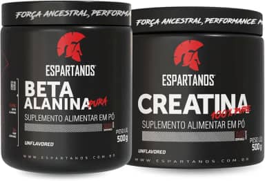 Creatina 100% Pura 500g + Beta Alanina 100% Pura 500g - Espartanos Suplementos