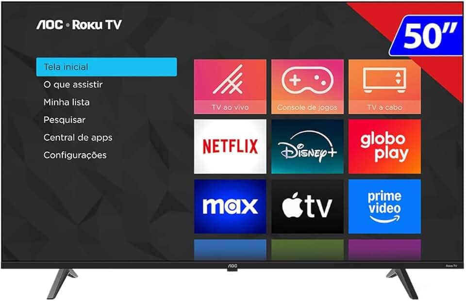Smart TV 50" 4K UHD AOC Roku TV 50U7045/78G