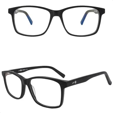 LP Vision - Óculos Gamer Com Filtro Bloqueador Anti Luz Azul Sem Grau - Computador & Celular & Descanso & Leitura - Preto