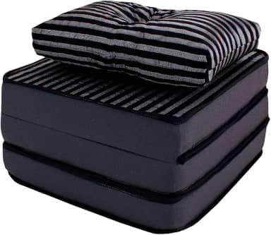 Puff Colchonete Dobrável/Sofa 3 em 1 + Travesseiro Solteiro BF Colchões