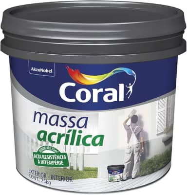 MASSA ACRÍLICA BRANCO 25KG - CORAL